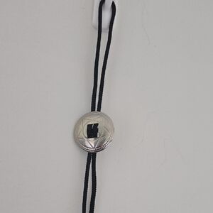 Silver and Black Bolo Tie